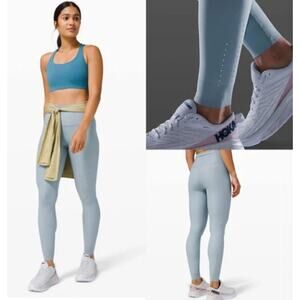 Lululemon Zoned In Tight 27” Envelope Pocket Leggings Women's Sz 4 in Blue Cast